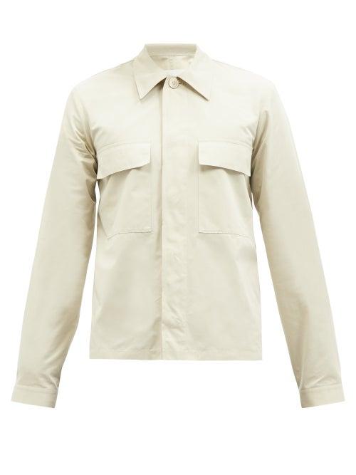 Jil Sander - Patch-pockets Cotton-poplin Shirt - Mens - Cream