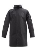 Stone Island - Ghost Logo-patch Cotton Hooded Overcoat - Mens - Black
