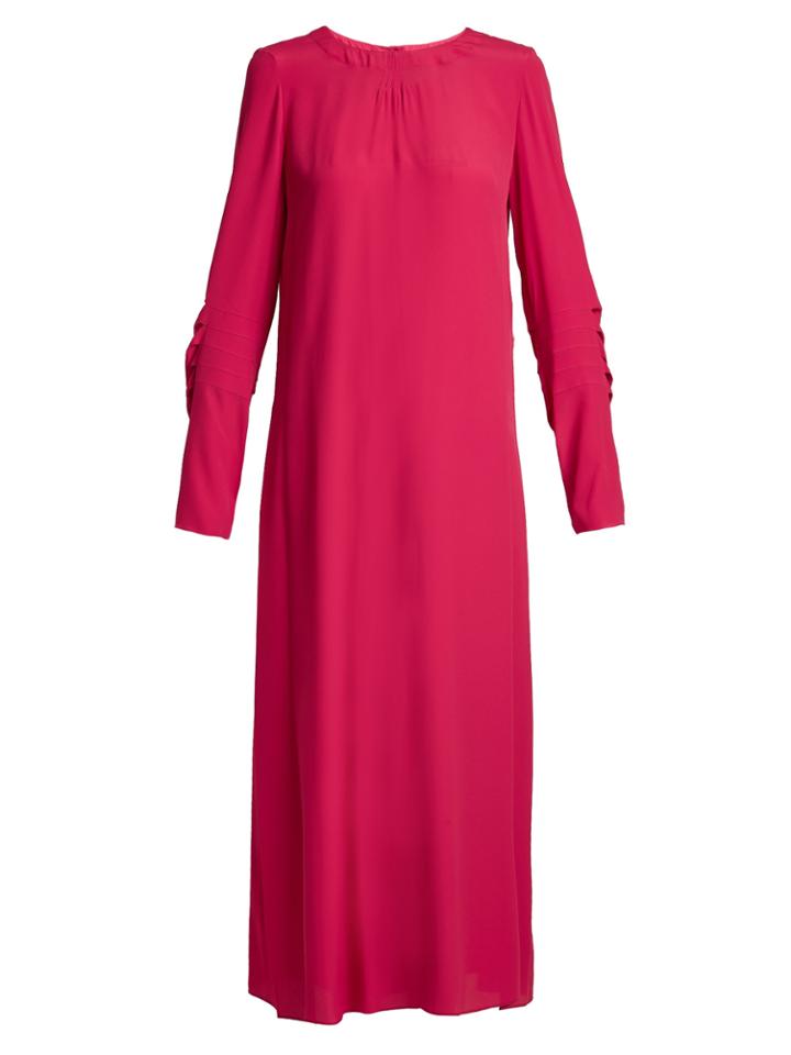 Marni Round-neck Crepe De Chine Dress