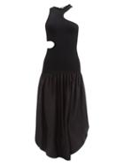 Stella Mccartney - Envers Cutout Silk-satin Dress - Womens - Black