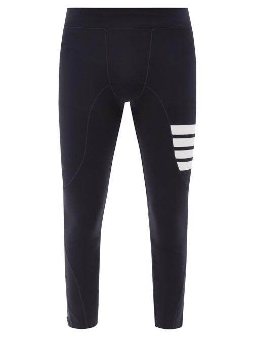 Thom Browne - Four-bar Jersey Compression Tights - Mens - Navy