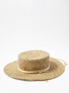 Ruslan Baginskiy - Chain-embellished Straw Hat - Womens - Natural