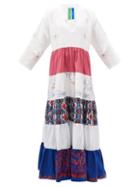 Rianna + Nina - Kendima Patchwork Cotton-poplin Maxi Dress - Womens - Multi