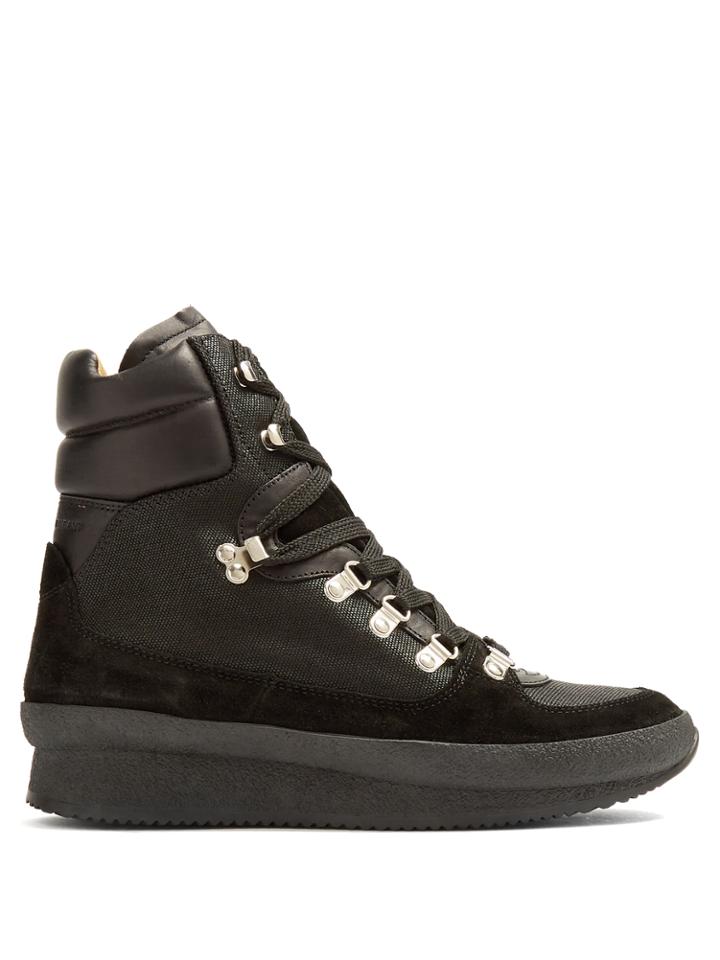 Isabel Marant Brendty Canvas And Leather Ankle Boots