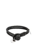 Bottega Veneta Intrecciato-woven Knot Leather Bracelet