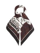 Matchesfashion.com Raf Simons - Swirl-print Silk-twill Scarf - Womens - Brown Multi