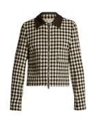Wales Bonner Louis Checked Cotton-blend Cropped Jacket
