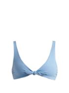 Matchesfashion.com Mara Hoffman - Rio Knot Detail Bikini Top - Womens - Light Blue