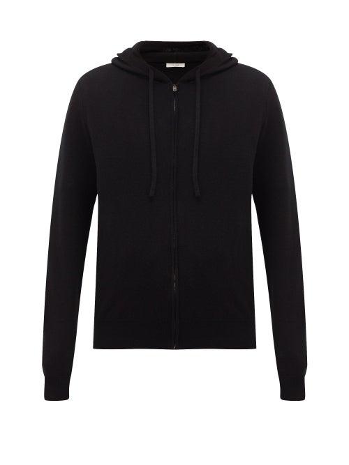 Matchesfashion.com The Row - Harry Zipped Cashmere Hooded Sweatshirt - Mens - Black