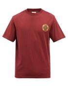 Nicholas Daley - Punches-print Cotton-jersey T-shirt - Mens - Red