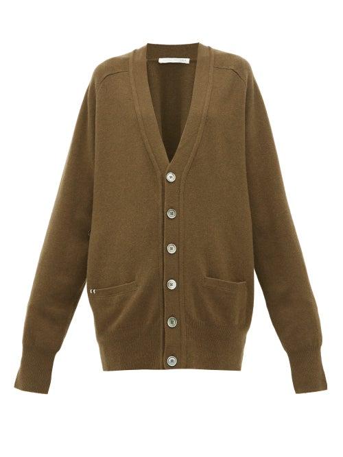 Matchesfashion.com Extreme Cashmere - N117 Cashmere Blend Cardigan - Womens - Dark Khaki
