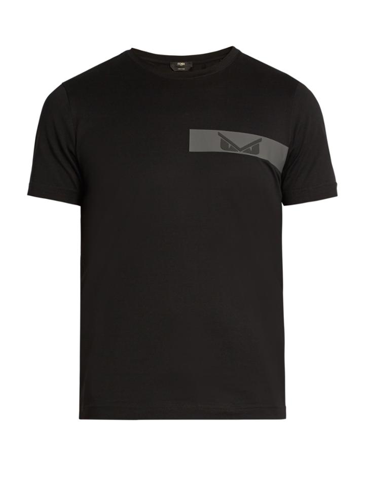 Fendi Bag Bugs-appliqu Cotton-jersey T-shirt