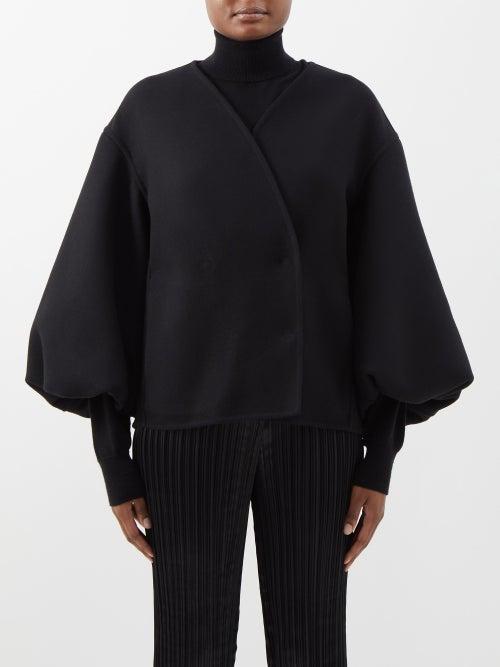 Jil Sander - Balloon-sleeve Wool Jacket - Womens - Black