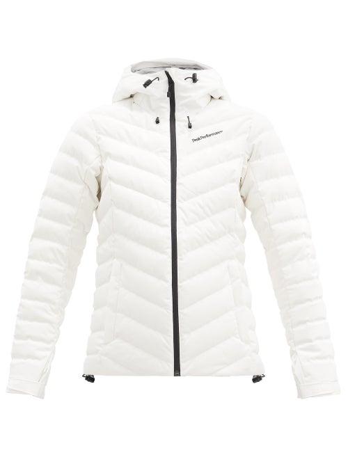 Matchesfashion.com Peak Performance - Frost Hooded Quilted Down Ski Jacket - Womens - Ivory