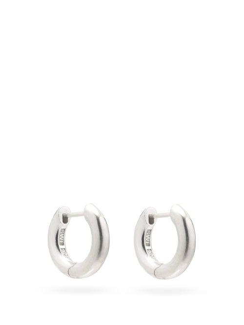 Matchesfashion.com All Blues - Almost Sterling-silver Hoop Earrings - Womens - Silver