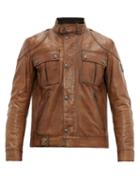Matchesfashion.com Belstaff - Gangster Leather Jacket - Mens - Tan
