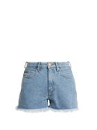 Matchesfashion.com M.i.h Jeans - Halsy High Rise Denim Shorts - Womens - Denim