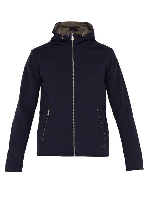 Matchesfashion.com Ralph Lauren Purple Label - Rlx Hooded Zip Jacket - Mens - Navy