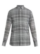 Lanvin Checked Buttoned-collar Single-cuff Shirt