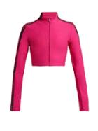 Matchesfashion.com Paco Rabanne - Logo Technical Stretch Jersey Cropped Jacket - Womens - Pink