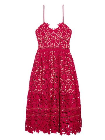 Self-portrait Azaelea Floral-lace Midi Dress