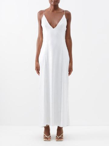 Khaite - Carina Sequinned Maxi Dress - Womens - White