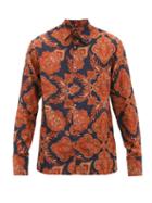 Matchesfashion.com 73 London - Palazzo Paisley-print Silk Shirt - Mens - Orange Multi