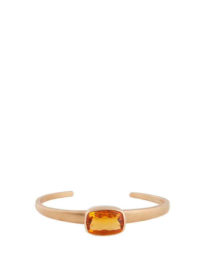 Irene Neuwirth Fire Opal & Rose-gold Cuff