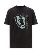 Matchesfashion.com Lanvin - Flocked Ear Print Cotton T Shirt - Mens - Black