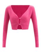 Jacquemus - Azlou Cropped Mohair-blend Cardigan - Womens - Pink