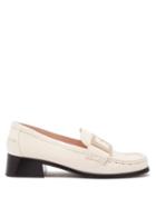 Roger Vivier - Preppy Viv Patent-leather Loafers - Womens - White