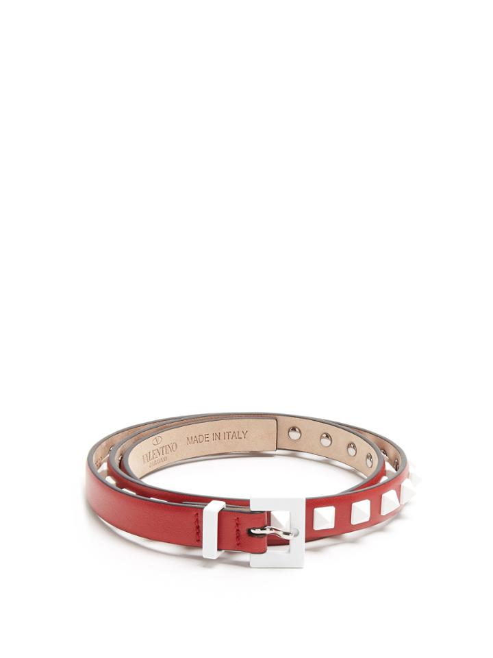 Valentino Free Rockstud Skinny Leather Belt