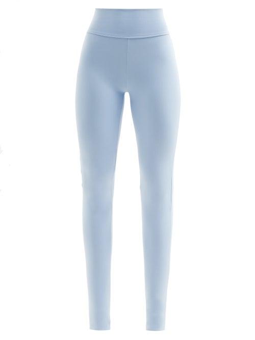 Matchesfashion.com Live The Process - Ballet Stirrup-cuff Stretch-jersey Leggings - Womens - Light Blue