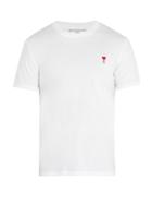 Ami Logo-embroidered Cotton T-shirt