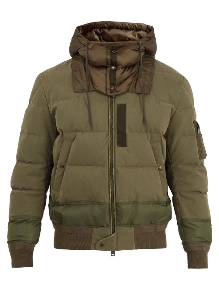 Moncler Leopold Hooded Stretch-cotton Bomber Jacket