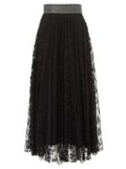Matchesfashion.com Christopher Kane - Crystal Embellished Floral Lace Skirt - Womens - Black