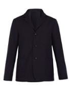Matchesfashion.com Officine Gnrale - Aris Single Breasted Fresco Wool Jacket - Mens - Navy