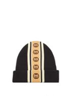 Matchesfashion.com Gucci - Gg-jacquard Wool-blend Beanie - Mens - Black