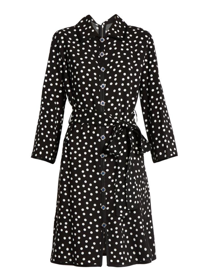 Dolce & Gabbana Polka Dot-print Crepe Dress