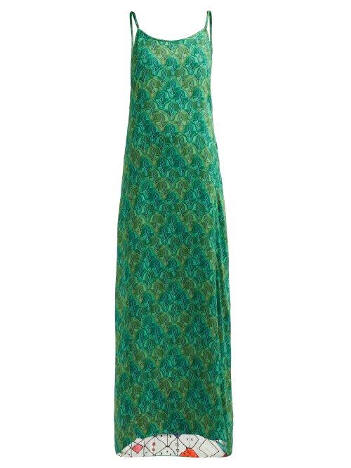 Matchesfashion.com Chufy - Tarabel Reversible Abstract Print Slip Dress - Womens - White Multi