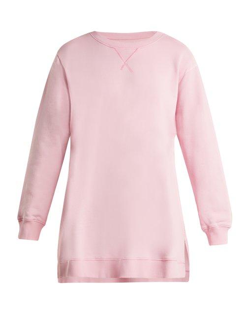 Matchesfashion.com Mm6 Maison Margiela - Oversized Cotton Sweatshirt - Womens - Pink