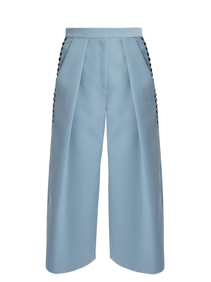 Roksanda Devin Ric-rac Trimmed Crepe Culottes