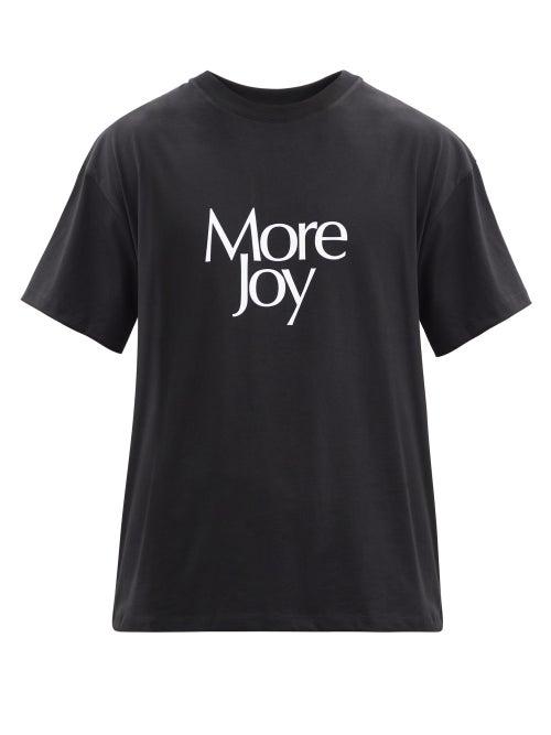 Matchesfashion.com More Joy By Christopher Kane - More Joy-print Cotton-jersey T-shirt - Mens - Black