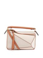 Ladies Bags Loewe - Puzzle Mini Leather Cross-body Bag - Womens - Tan White