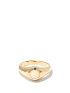 Matchesfashion.com Lizzie Mandler - October Opal & 18kt Gold Signet Ring - Womens - Yellow Gold