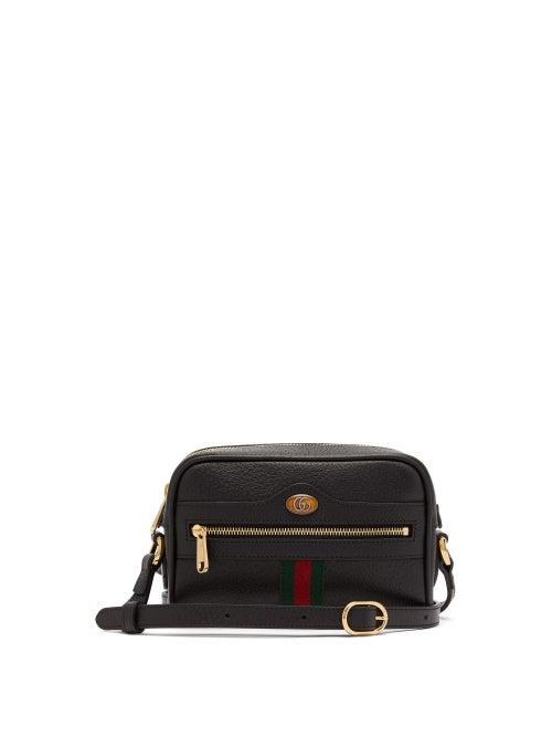 Matchesfashion.com Gucci - Ophidia Mini Leather Cross Body Bag - Womens - Black