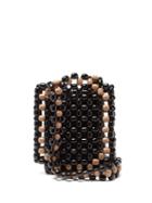 Matchesfashion.com Lemaire - Bi-colour Wooden-bead Shoulder Bag - Womens - Black Tan