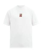 Matchesfashion.com Boramy Viguier - Tarot-patch Cotton-jersey T-shirt - Mens - White