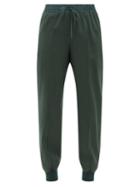 Ladies Rtw Jil Sander - Pintuck Wool-gabardine Track Pants - Womens - Dark Green