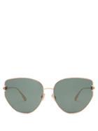 Matchesfashion.com Dior Eyewear - Diorgypsy1 Cat-eye Metal Sunglasses - Womens - Green
